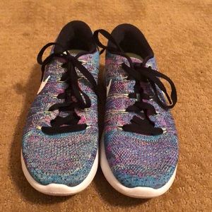 Nike multi color running shoes size 8.5